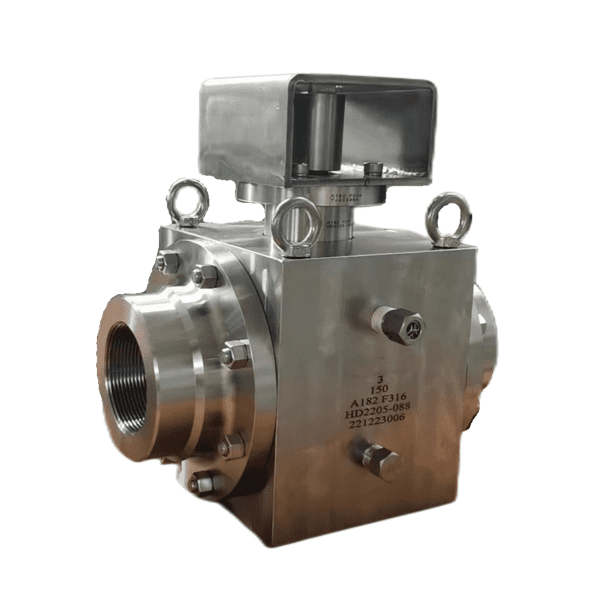 3-WAY T Port Trunnion Ball Valve, 3 Inch, 150 LB, F316