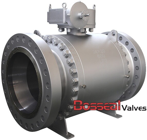 3-Piece Ball Valve, 32 Inch, 600 LB, API 6D, ASTM A105N, RF