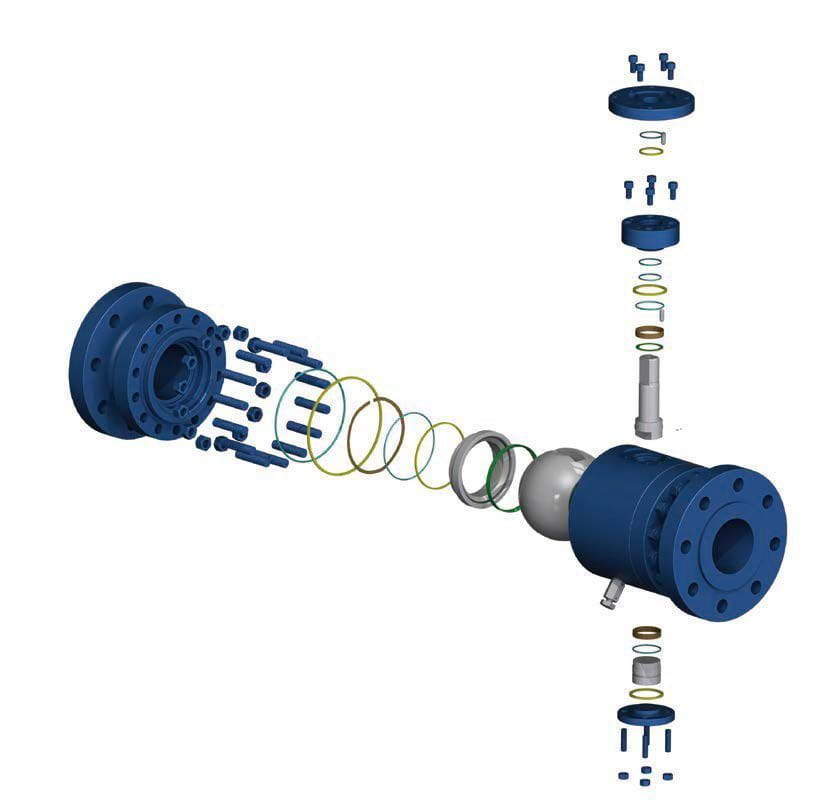 The structure of trunnion mounted ball valves