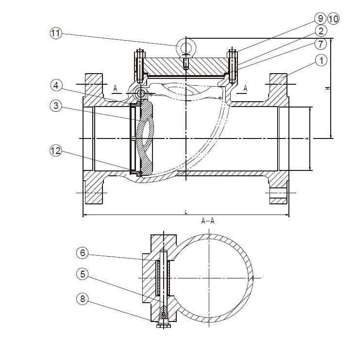 API 6D Full Open Swing Check Valve