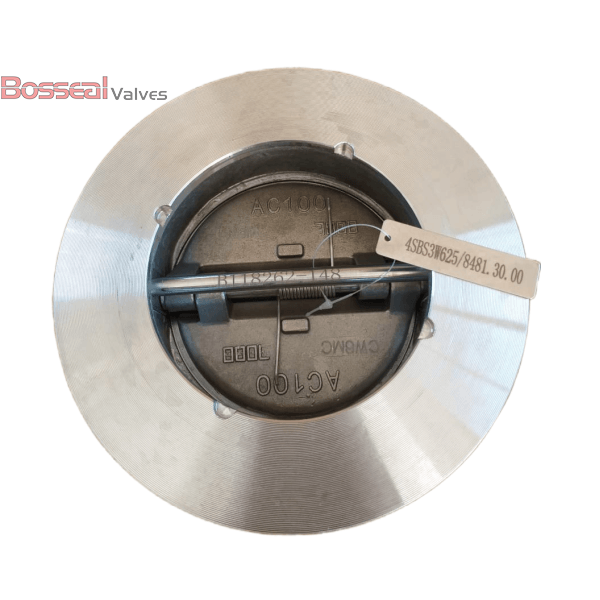Spring Loaded Dual Check Valve, 4 IN, 900 LB, ASTM A351 CF8M