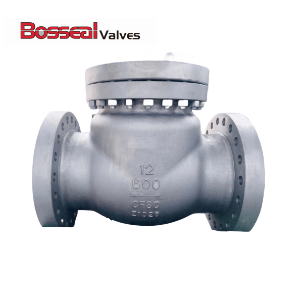 ASTM A351 CF8C Swing Check Valve, 12 IN, 600 LB, API 594, RF