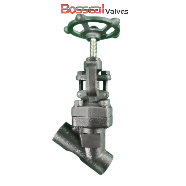 ASME B16.34 Y Globe Valve, CL 1690 LB, ASTM A105N, 1/2 Inch